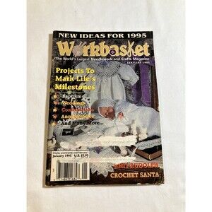 Vintage 1995 January - THE WORKBASKET Magazine Crochet Wedding Baptism